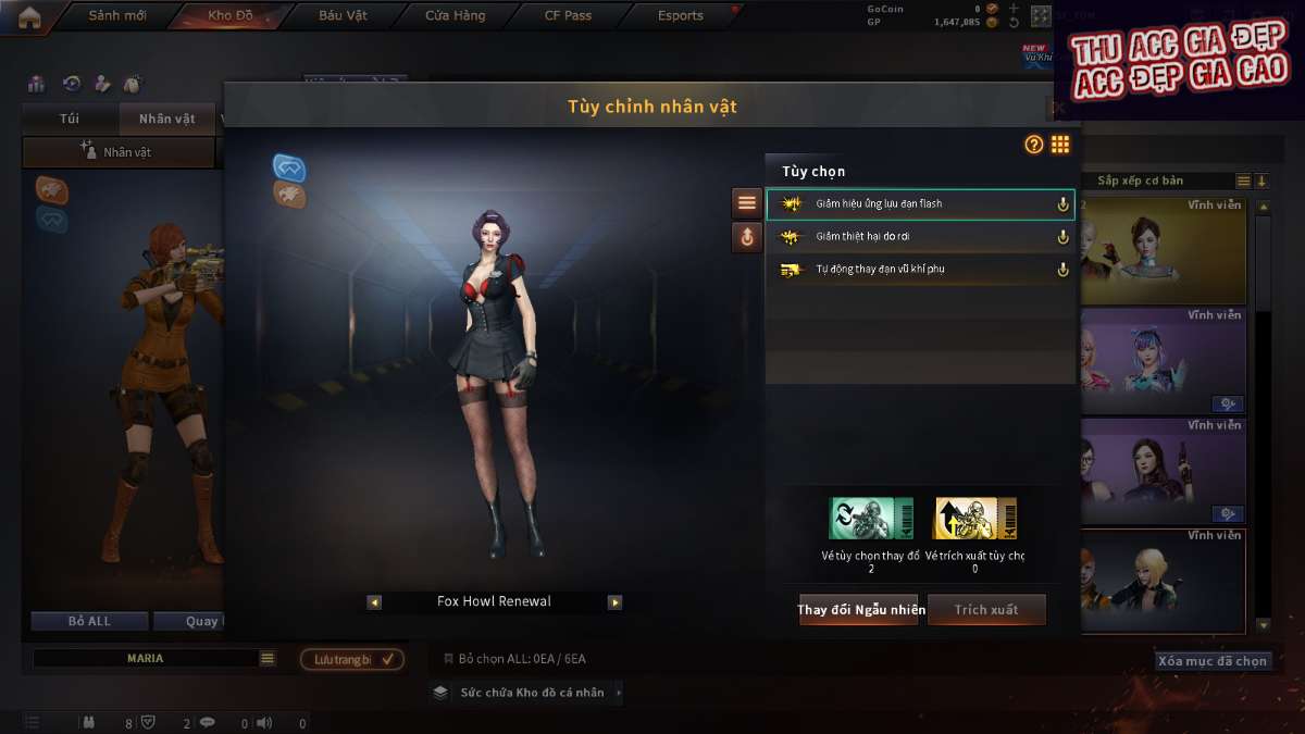 shop acc cf uy tin gia re